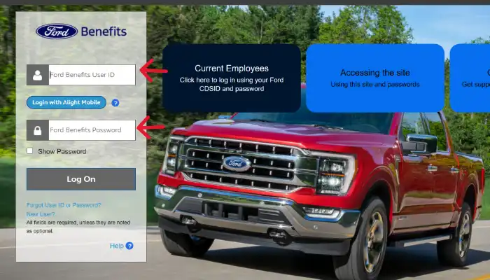 MyFordBenefits official login window screenshot MyFordBenefits official login window screenshot