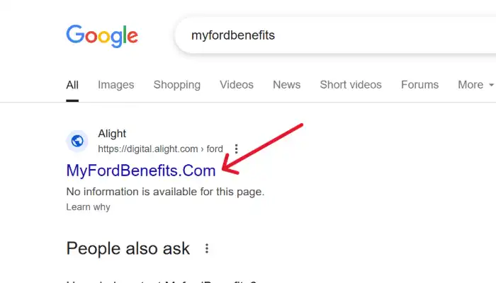 MyFordBenefits official link screenshot MyFordBenefits official link screenshot